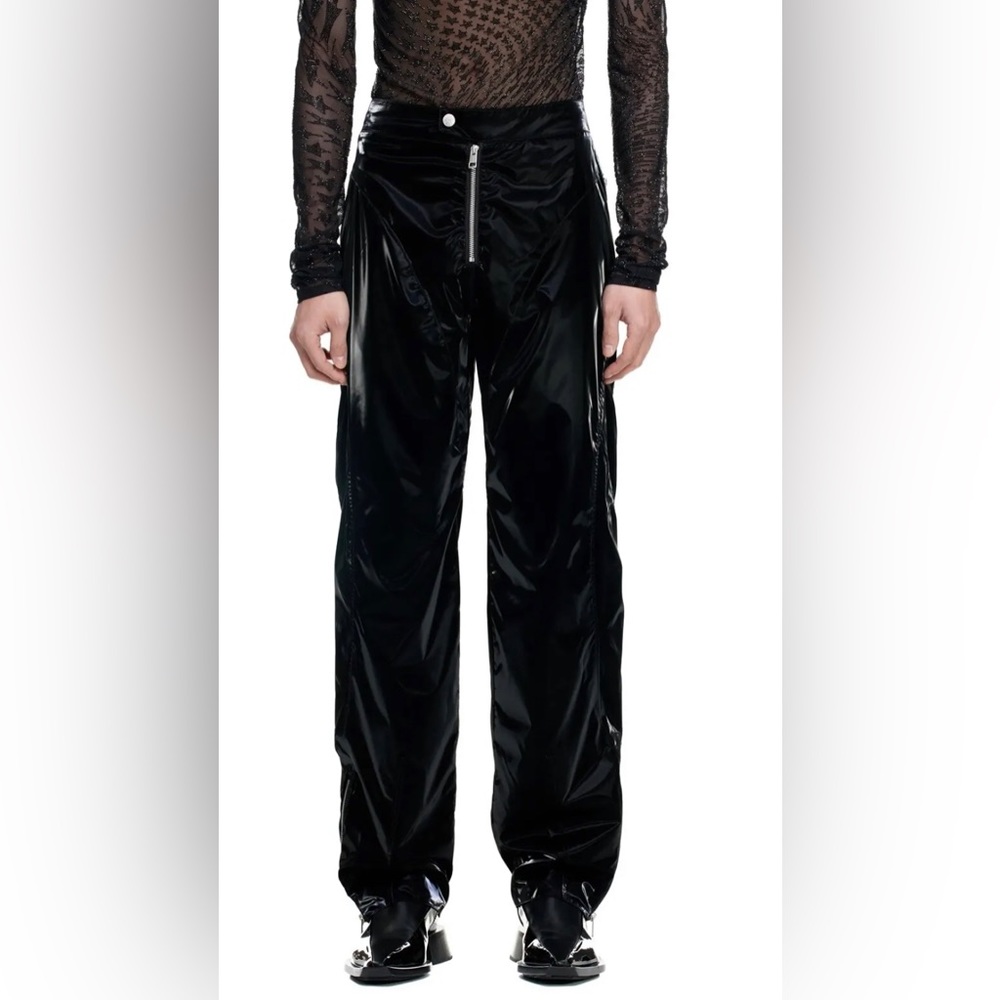 Mugler X H&M vinyl biker pants (38R new with tags)